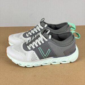 Vionic Captivate Athletic Walking Shoes Womens 6.5 Gray Green Low Top Lace Up
